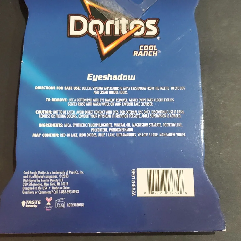Doritos cool ranch 12 color eyeshadow‎ palette new